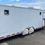 2015 White Vintage Outlaw 28' Enclosed Trailer For Cedarville, NJ